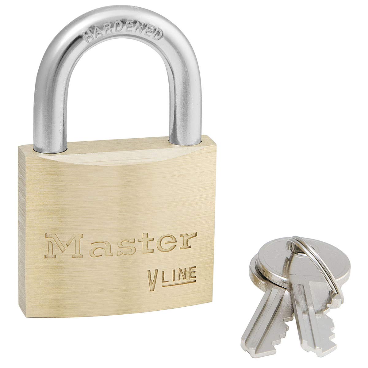 Master Lock 4140EURKA-3231 Key Padlock with Brass Body, Gold, 6 x 4 x 1,3 cm