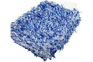 Otto Guys Premium Microfiber Wash Mitt - 70/30 Blend, Foam Padding, Scratch-Free, Lint-Free, 8in x 11in, Blue (1-Pack)