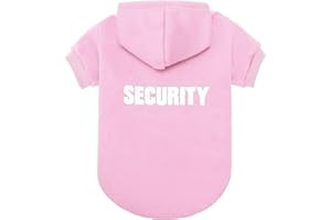 BINGPET Security Dog Hoodies Puppy Sweater Cold Weather Dog Coats Soft Brushed Fleece Pet Clothes Hooded Sweatshirt for Dog Cat