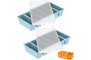 Silicone Freezer Trays with Lids 2-Pack - 1/2 Cup Meal Prep Containers,Food Storage Containers for ice Soup/Sauce, Silicone F