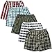 Alexander Del Rossa Mens Satin Boxer Shorts, Plaid Individual or Packs