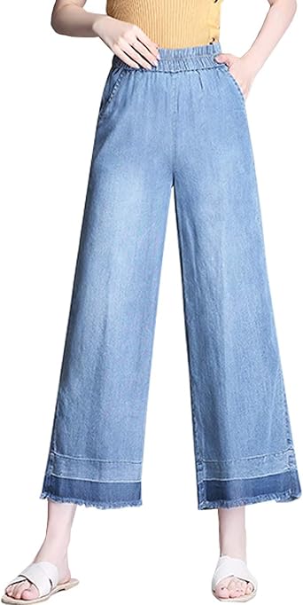 tencel wide leg jeans