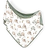 GRSSDER Baby Blankets Super Soft Jersey Knit Swaddle Blanket for Baby Girls and Boys, Double Layer Receiving Blankets 34 x 44 Inches, Extra Large for Baby Swaddling, Balloon Print