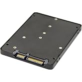 JSER B+M Key Socket 2 M.2 NGFF (SATA) SSD to 2.5 SATA Adapter Card Adapter with Black Metal Case