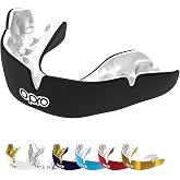 OPRO Instant Custom Fit Moldable Mouth Guard, Dentist Level (Black/White) | Self-Fit Impact Mouth Guard for Adults, Boxing Mouthguard for Football, Impact Sports, MMA &amp; Hockey, Includes Case