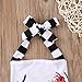Newborn Baby Girl Clothes Deer Cartoon Bodysuit Romper Playsuit Jumpsuit Outfit (6-12 Months, White)