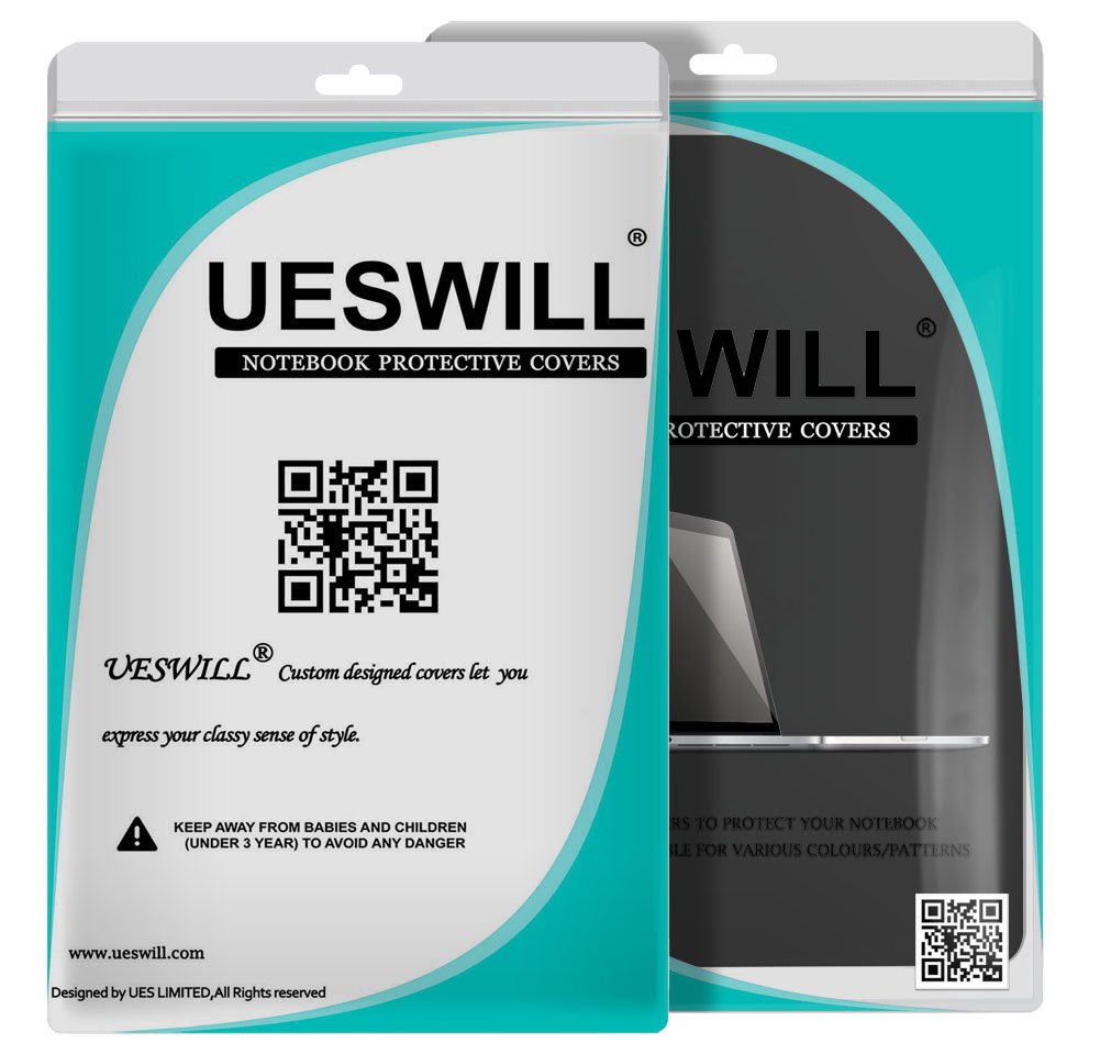 UESWILL Compatible with MacBook Pro 15 inch Case 2019 2018 2017 2016 Model A1990 A1707, Smooth Matte Hard Case for MacBook Pro 15 inch with Touch Bar & USB-C + Microfibre Cleaning Cloth, Black