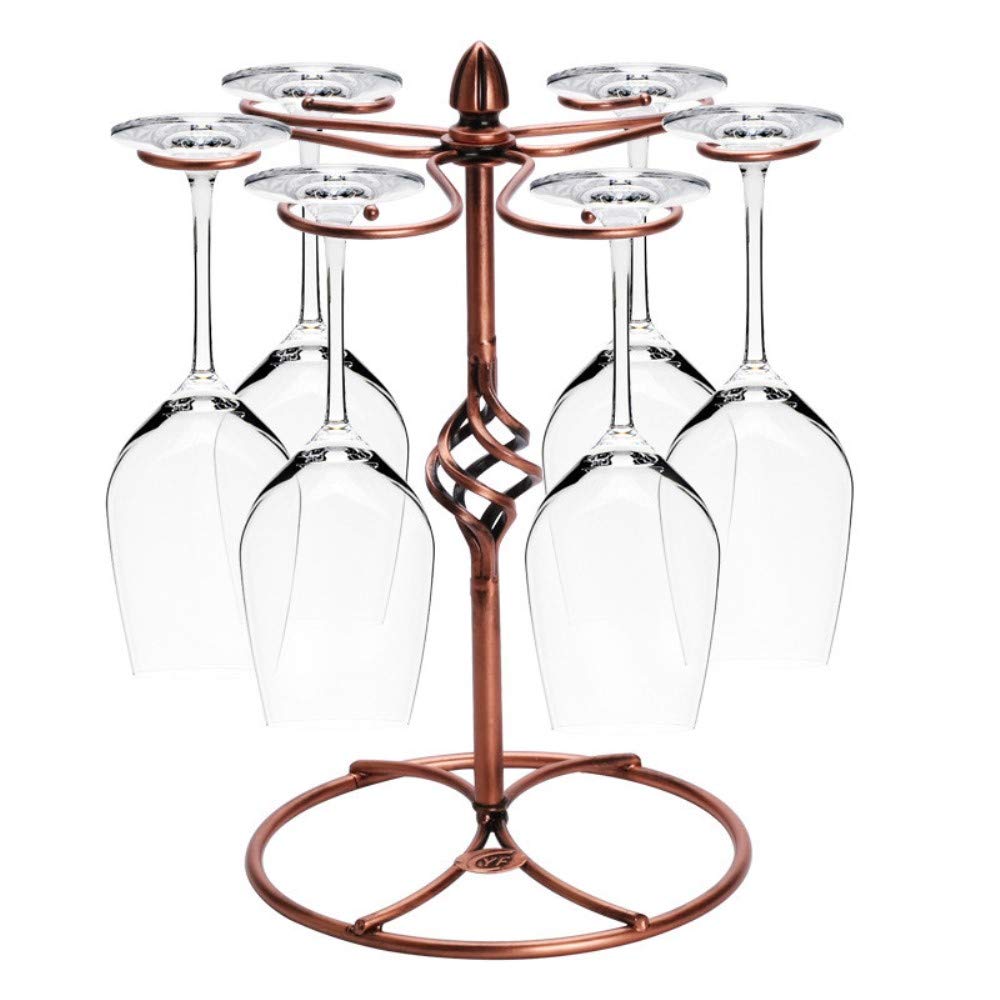 Fantes - Wine Glass Holder, Tabletop Stemware Rack with 6 Wine Glass Drying Rack Stand (Glass-Holder)