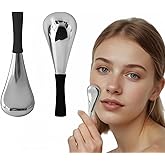 AOSHAWN Cooling Globes for Face and Eyes, Ice Globes for Facials, Stainless Steel Cryo Sticks for Women and Ladies, Skin Care Tools Spa Roller, Anti-Aging, Wrinkles and Puffiness Relief (Black)