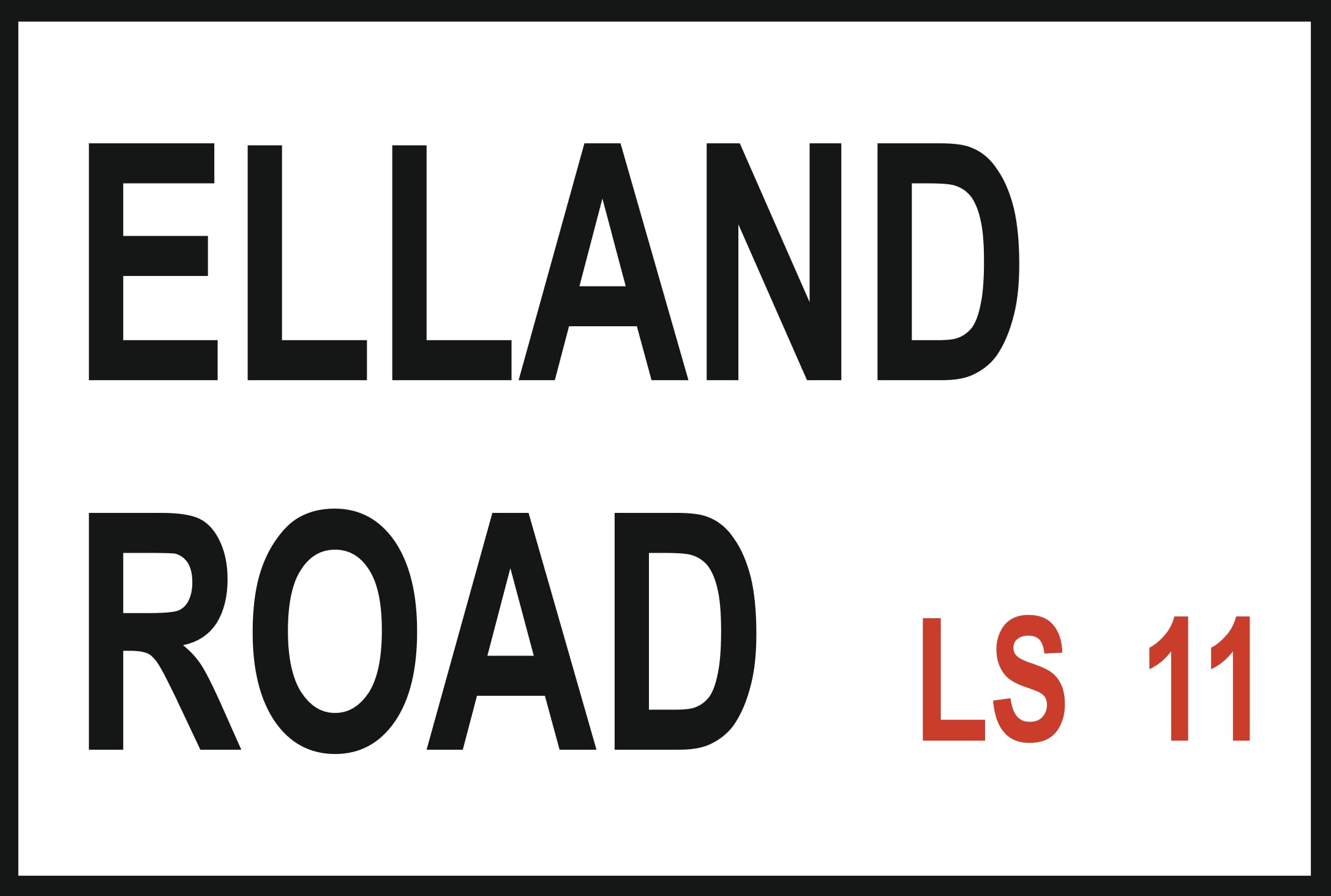 EpochSign Leeds United Elland Road Street Sign Street Sign 8X12 inches