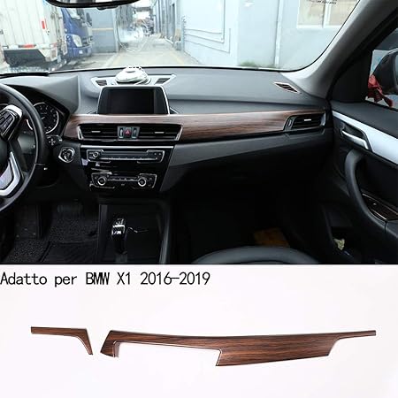 Amazon Bestmotoring 松材木目 Abs 車内装トリム カーアクセサリー 装飾カバートリム Bmw X1 16 19用 ブラック 418bestoc032 車 バイク 車 バイク