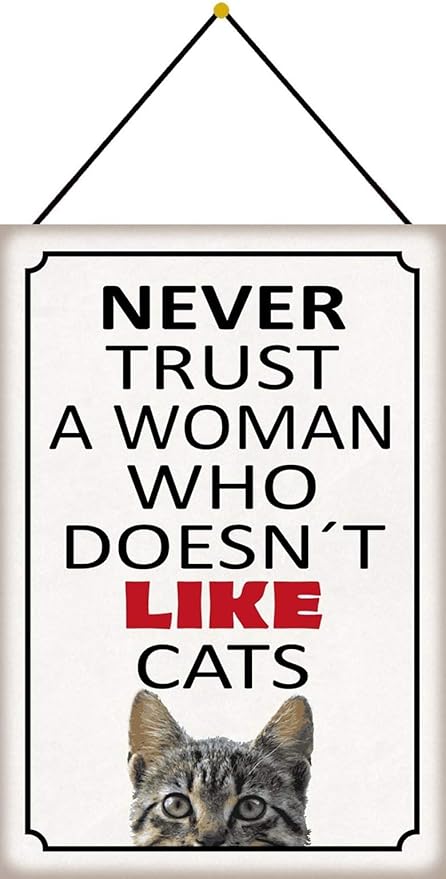 Targa In Metallo Bombata Con Cordoncino Con Scritta In Lingua Inglese Fs Never Trust A Woman Who Doesn Scritta In Lingua Inglese Amazon It Casa E Cucina