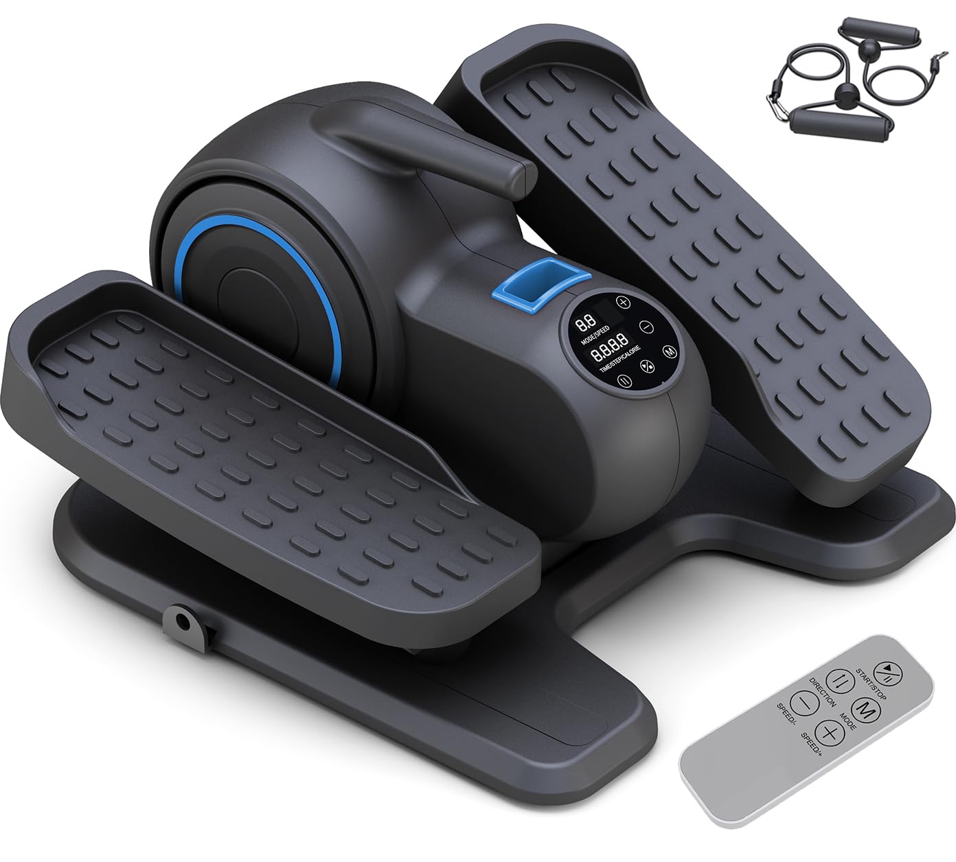 Photo 1 of Under Desk Elliptical Machine, Ellipse Leg Exercise for Seniors Adults, Portable Seated Pedal Exerciser with LED Monitor & Remote Control & Non-Slip Pad for Home Office Use (Blue)