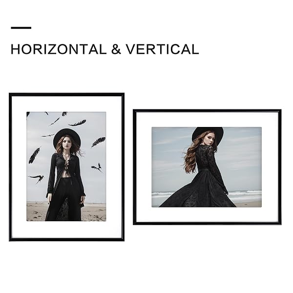 IZIDDO 5X7 BLACK PICTURE FRAMES WITH MAT, WHITE GLASS PHOTO FRAME FOR TABLETOP DISPLAY, GIFTS PICTURE FRAME, HORIZONTALLY OR VERTICALLY