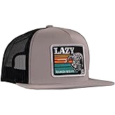Lazy J Ranch Dusk Sunset Retro Classic Five Panel Trucker Hat - Adjustable Unisex Country Hats, Vintage Trucker Hat