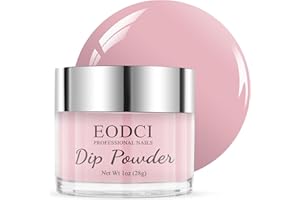 EODCI Nude series Dip Powder, Pink Color Nail Dipping Powder French Powder Pro Collection System Nail Art Starter Manicure Salon DIY at Home, Odor-Free&Long-Lasting, No Needed Nail Lamp Curing, 1 Oz