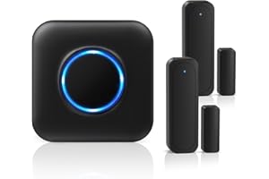 SATISURE Door Chime, Wireless Door Sensor Chime for Door Opens, Door Alarm Door Ringer with Adjustable Volume, 600ft Operating Range, 58 Chimes, Doorbell Chime for Business/Home/Office