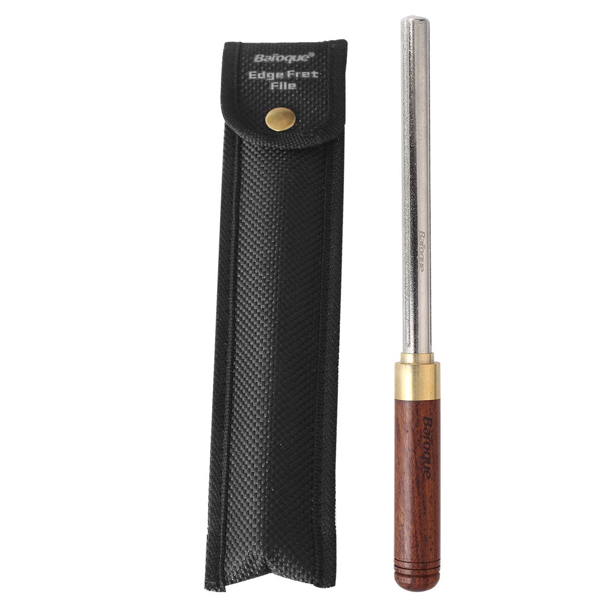 Co-link 3 in 1 Guitar Fret Crowning Dressing File with Wood Handle Narrow/Medium/Wide 3 Edges Guitar Repairing Fret File Luthier Tool