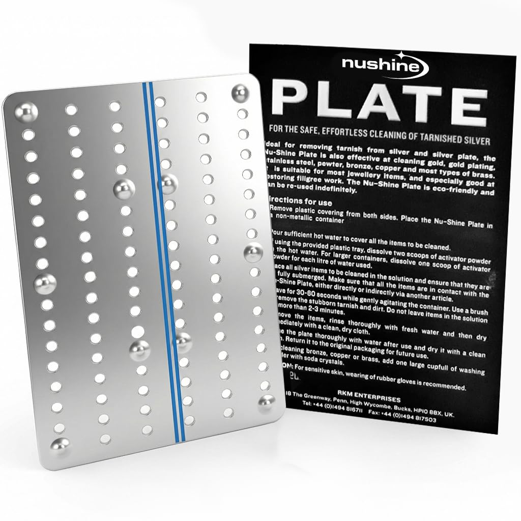 Nushine Magic Cleaning Plate (Large 23 x15.4cm) - Rapidly Cleans Many Items at Once! Reuse Multiple Times, no Harsh Chemicals Involved. Needs Washing Soda or Activator Crystals (purchase separately)