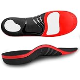 Plantar Fasciitis Insoles, RooRuns 280+ lbs High Arch Support Flat Feet Orthotics Inserts, Soft Pain Relief Dynamic Support Release Hurt Perfect for Heavy Duty Working Running Walking