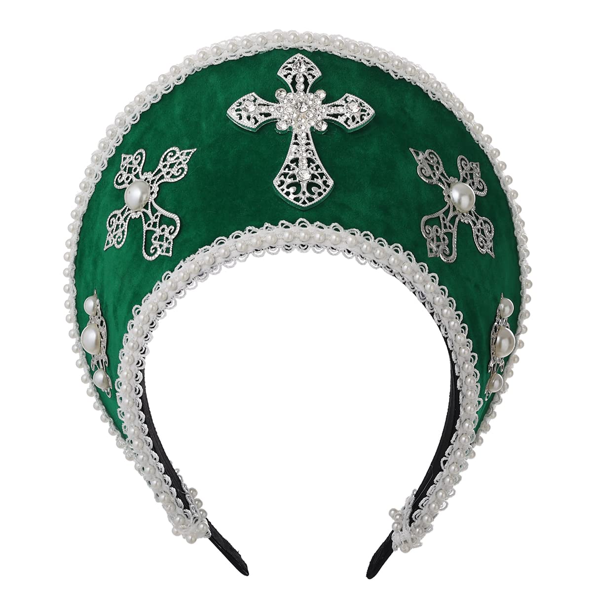 GRACEART Anne Boleyn Hat Headpiece Elizabethan Headwear Tudor Coronet Hood Hat — image 1