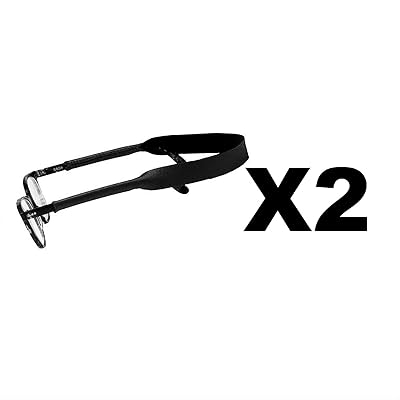 Croakies Original Standard Fit Neoprene Elastic Eyeglass and Sunglass Retainer / Strap, Black (2 Pack)