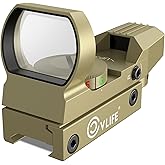 CVLIFE 1X22X33 Red Green Dot Gun Sight Scope Reflex Sight with 20mm Rail