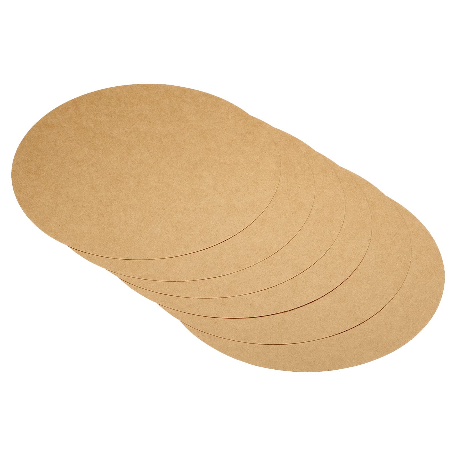 PATIKIL 7.9-inch Round Cardboard Paper, 20 Pcs Blank Disc Circles Slices for Party Decorations DIY Craft Arts Drawing Painting Writing, Brown
