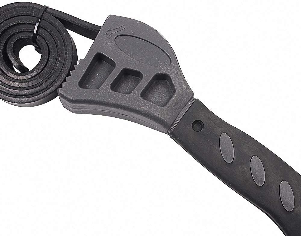 500mm Multitool Universal Wrench Black Rubber Strap Adjustable Spanner