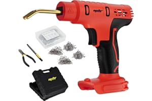 WITLIGHT Plastic Welder, Mellif Cordless Hot Stapler Gun Compatible with Milwaukee 18V Battery, Fast Heating Welding Machine w/ 4 Types 400pcs Hot Staples for Kayak/Bumper Repair(Battery NOT Included)