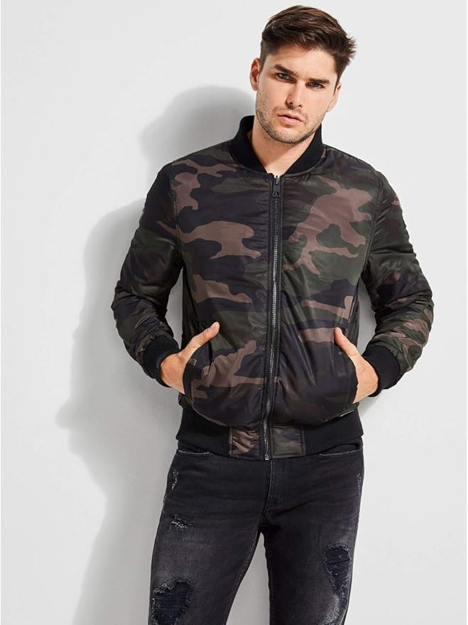 guess reversible bomber jacket