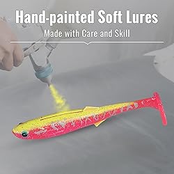 TRUSCEND Hand Made Soft Fishing Lures 12PCS, Paddle