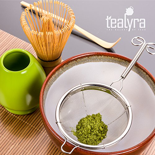 Tealyra - Matcha Tea Ceremony Start Up Kit - Complete Matcha Green Tea Gift Set - Premium Matcha Powder - Japanese Made Red Bowl - Bamboo Whisk and Scoop - Holder - Sifter - Gift Box - Thumbnail 2