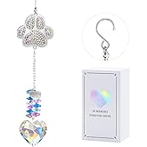 Dog Memorial Gifts - K9 Crystal Suncatcher with Durable Zinc Alloy - Pet Loss Sympathy Keepsake for Cats - Rainbow Bridge Remembrance Ornament for Home Garden Window