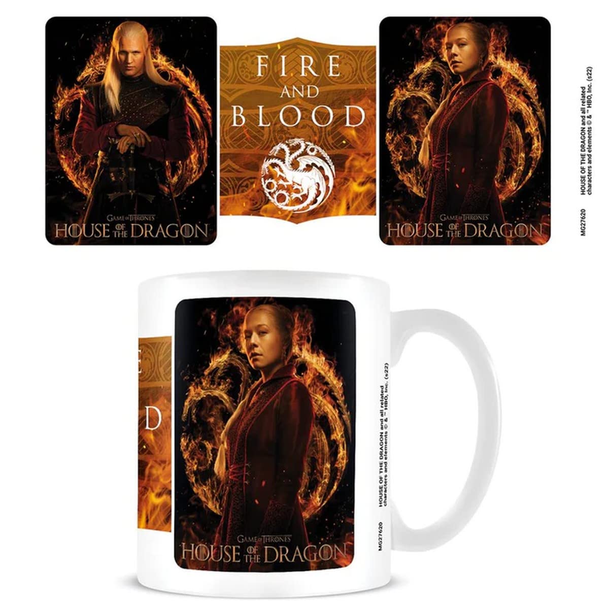 House of The Dragon Mug in Presentation Gift Box (Rhaenyra and Daemon Design) 11oz Ceramic Mug - Official Merchandise