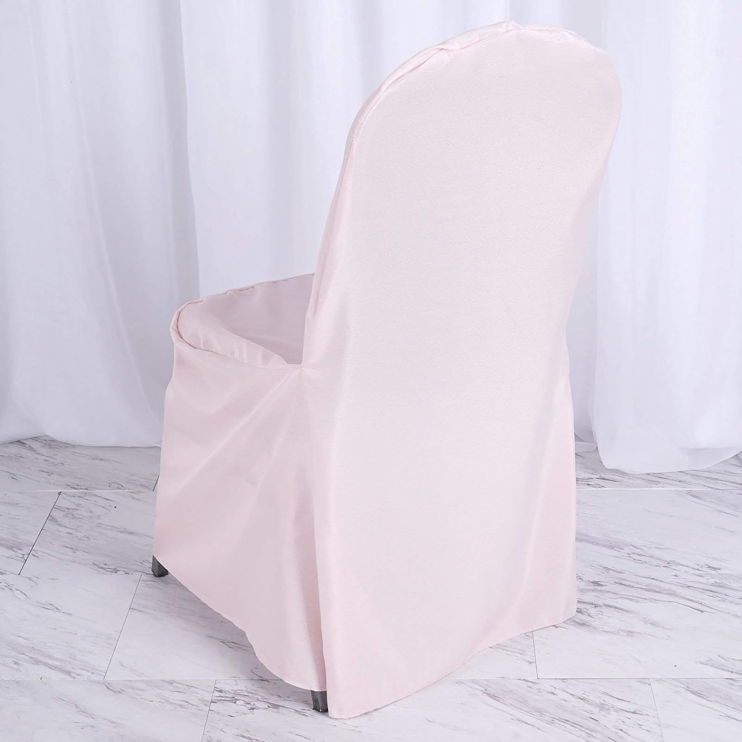 Efavormart 50pcs Round Top Black Polyester Banquet Chair Covers Linen Dinning Chair Slipcover For Wedding Party Event Catering Industrial Scientific Linen Table Accessories Rapidinfrastrukturcom