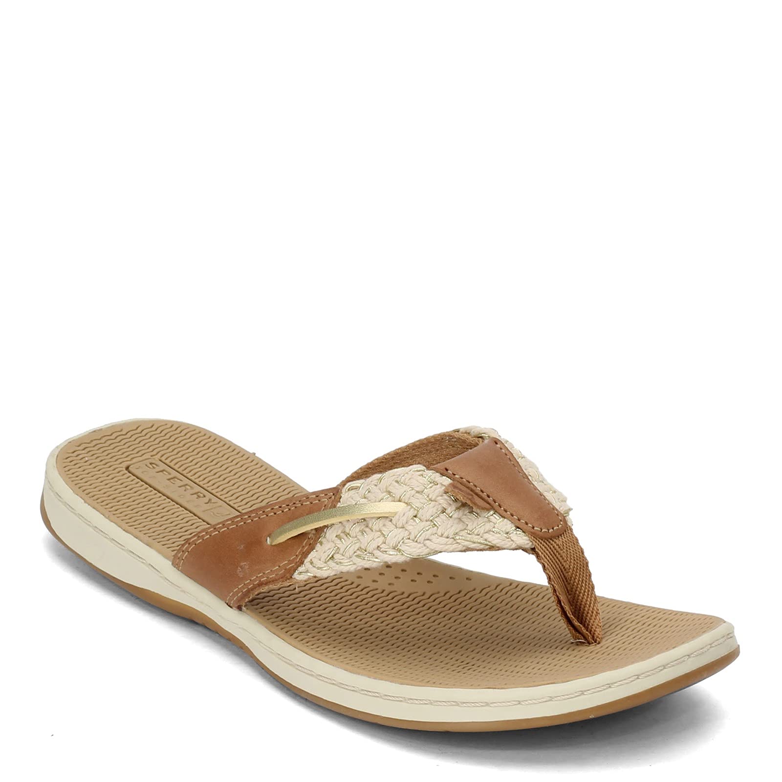 Sperry Women’s Parrotfish Flip-Flop, Sahara/Gold, 12