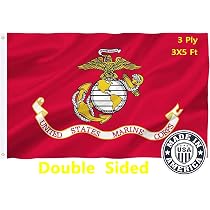 US Marine Corps USMC Flag 3x5 Outdoor Double Sided Heavy Duty