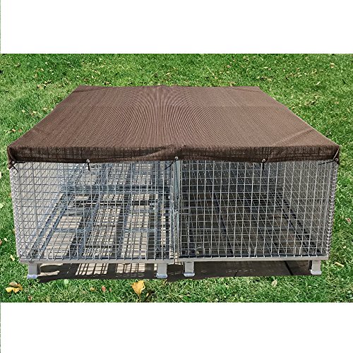 ALION HOME Sun Block Dog Run & Pet Kennel Shade Cover - Hems & Grommets(Dog Kennel not Included) (10' x 10', Mocha Brown)