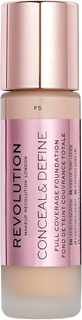 Revolution Beauty Conceal and Define Foundation F5 23ml London