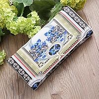 BYBYCD Women Vintage Color Printing Handbag Cellphone Bag Floral-Printed Cash Bag Long Wallet Clutch Pocket Coin Purse Card Holder Case