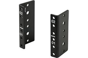 Tecmojo 2U Vertical Rack Rail Pair Kit DIY Rack Rails Kit, 12-24 Screws Included to Mount Equipment 2U-20U