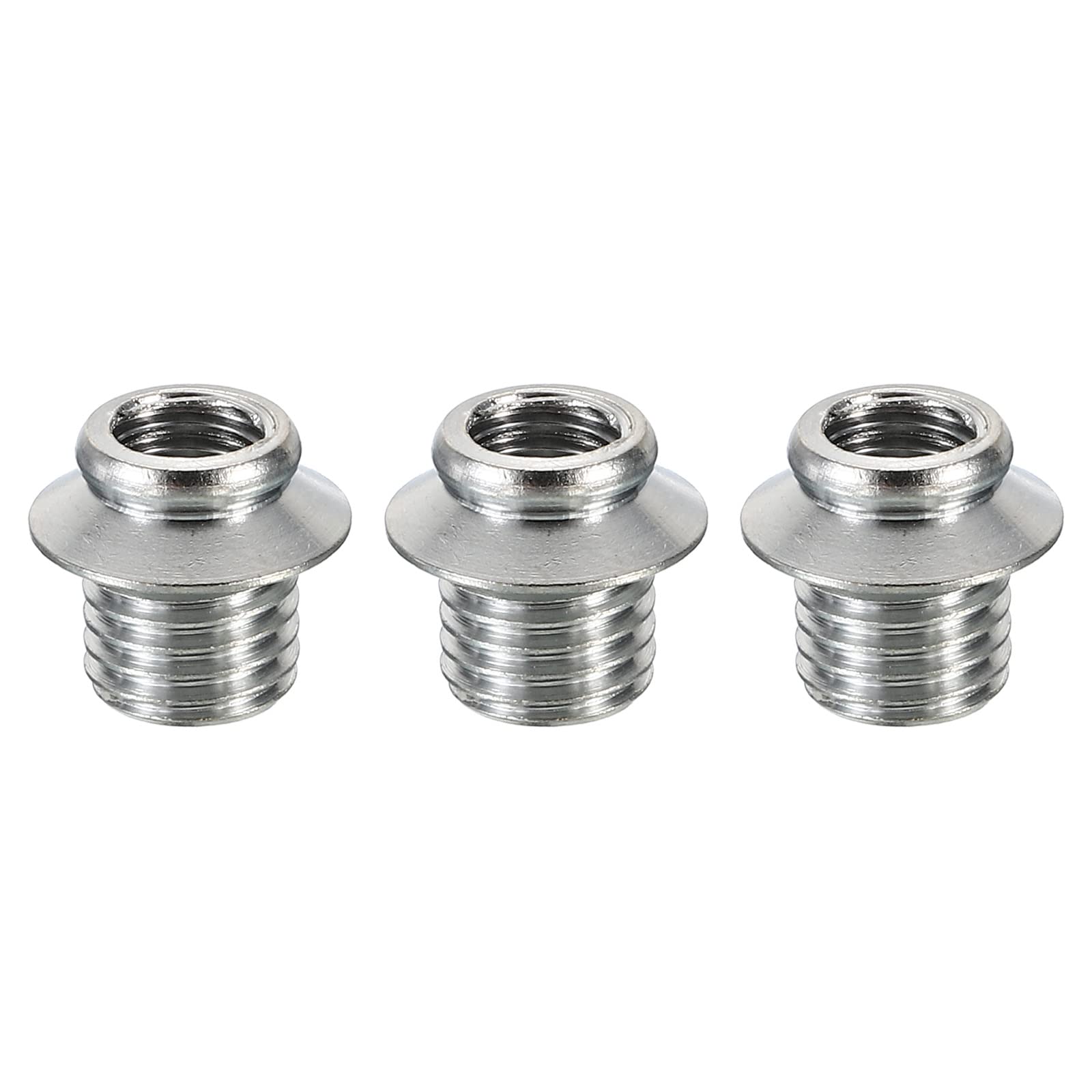 PATIKIL Thread Reducing Nut, 3 Pack M8 Male to M6 Fine Thread Female Gooseneck Hose Adapter Bracket Conversion Nut for Microphone Gooseneck Hose