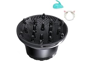 ULICO Hair Diffuser Attachment for Blow Dryers - Universal Fit for Fine, Thick, Curly, Wavy or Frizzy Hair - Professional Salon Tool (1.4-2.6 inch)