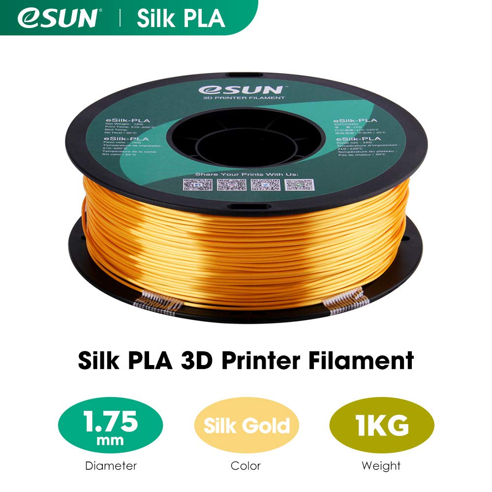 eSUN Silk Metal PLA Filament 1.75mm, Silky Metallic 3D Printer Filament PLA, Dimensional Accuracy +/- 0.05mm - Image 3