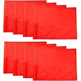 8 Pieces Solid Red Soccer Referee and Corner Flags | Red Football Sideline Flags Bright Sports Signal Flags for Soccer Football Track Volleyball Training Match Accessories