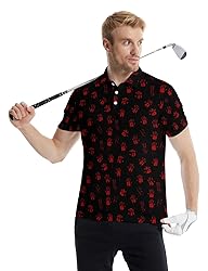 Xdceu Golf Polos for Men - Funny Golf Shirts Print