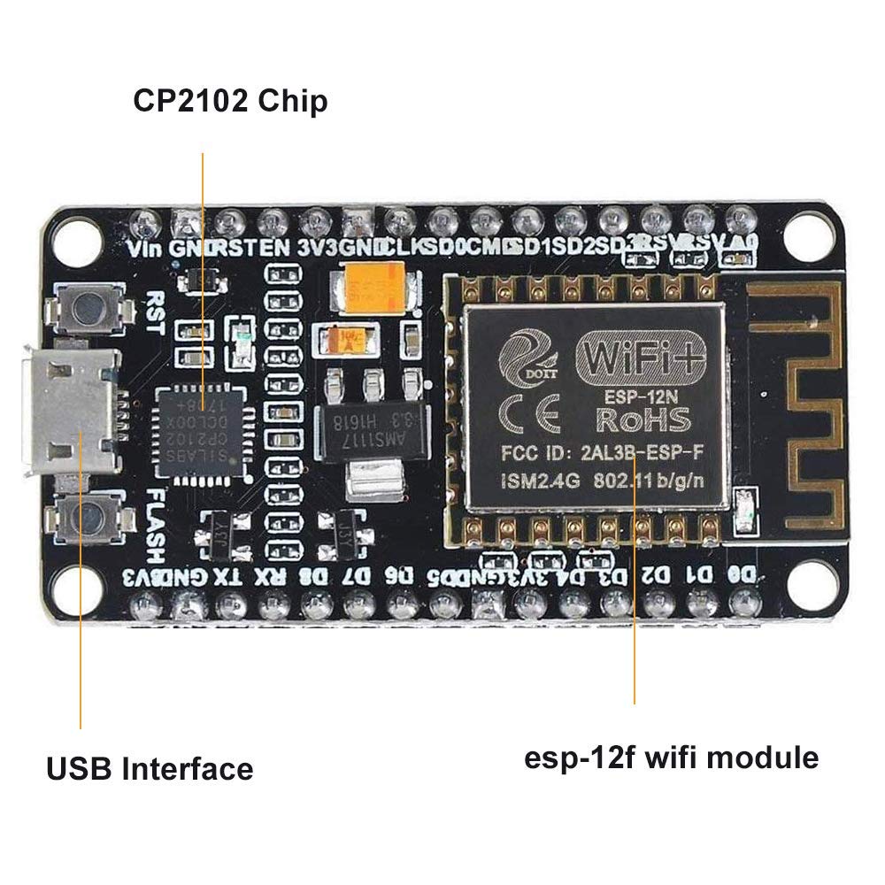 MakerHawk 3pcs ESP8266 NodeMCU CP2102 WIFI Module Development Board ...