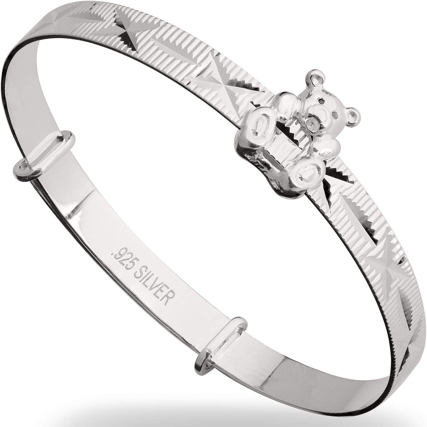 Personalised Sterling Silver Baby Bracelet Expanding Christening