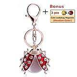 BelleDeco Ladybug Key Chain Cute Sparkling Crystal
